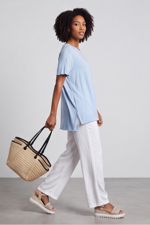 Steffani Blue Cotton Top - Image 5