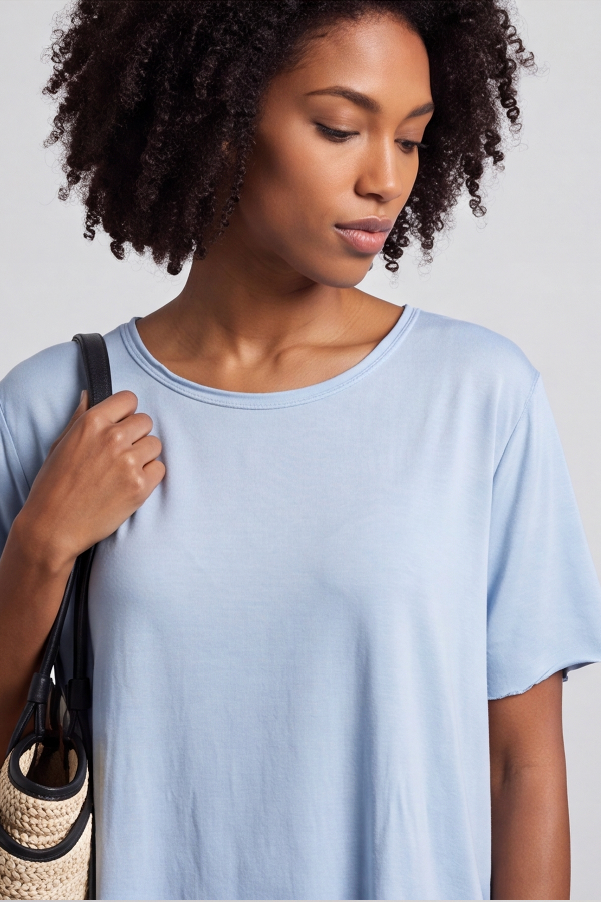 Steffani Blue Cotton Top