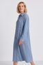 Isabella Button Midi Blue Dress