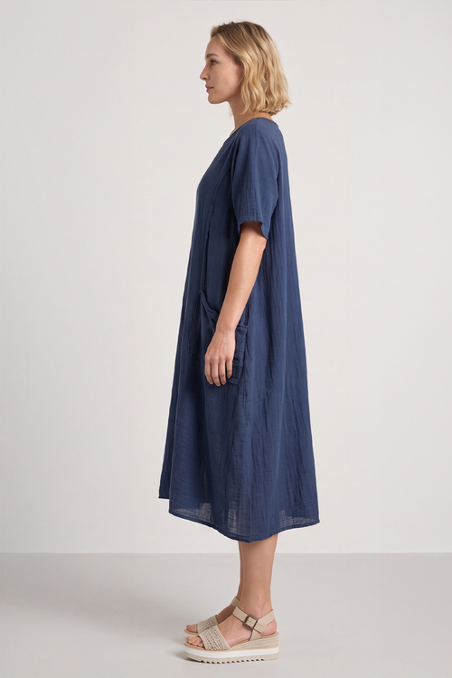 Amalfi Relaxed Navy Dress - Image 4