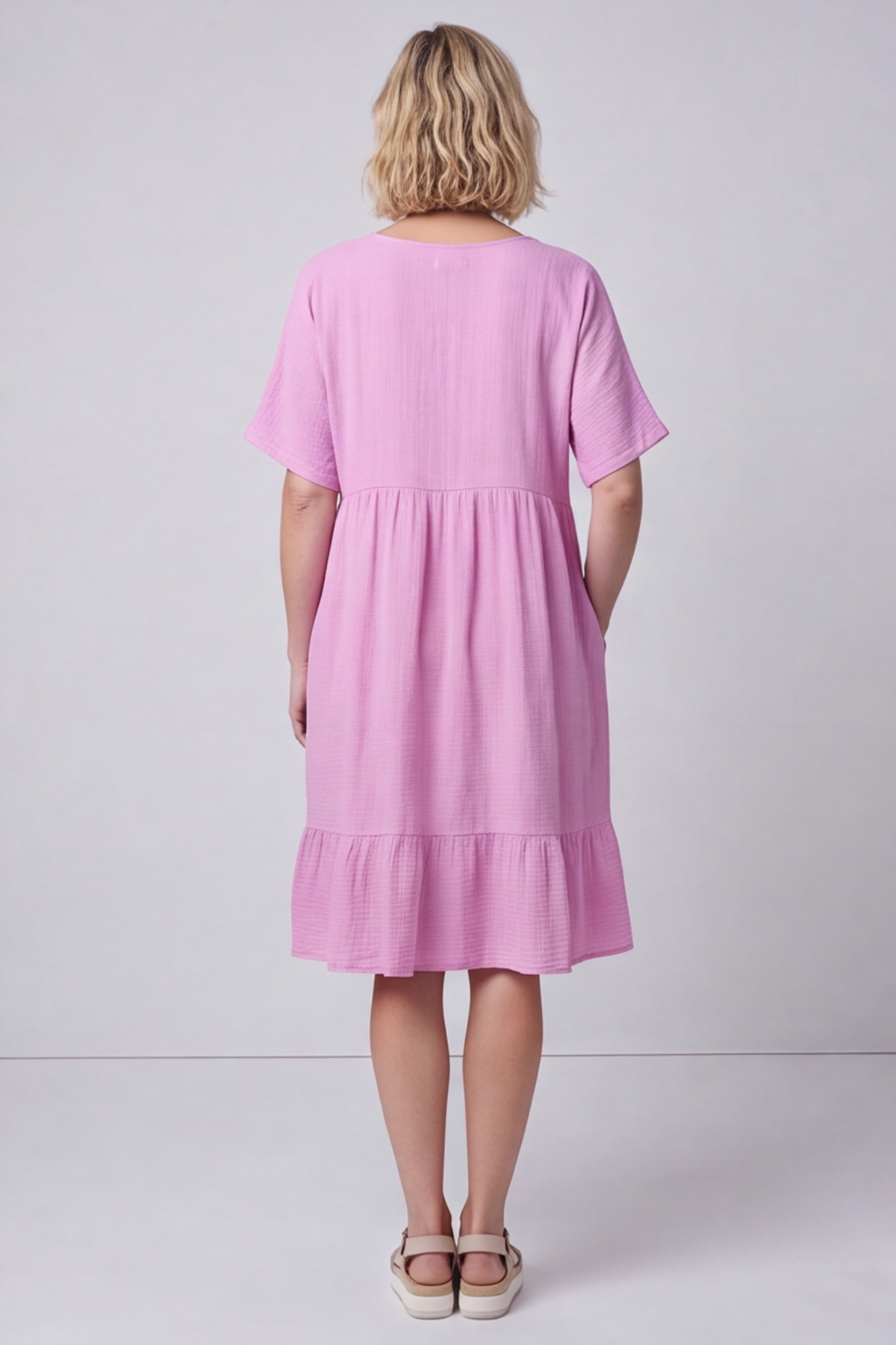 Anya Cotton Pocket Dress Fragola Pink