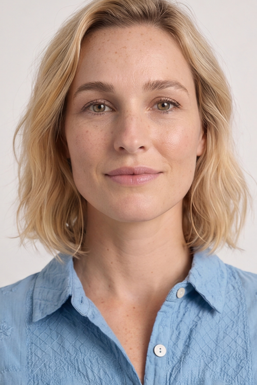 Valentina Broderie Blue Shirt - Image 4