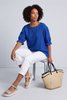 Ariana Cotton Tunic Top Cobalt
