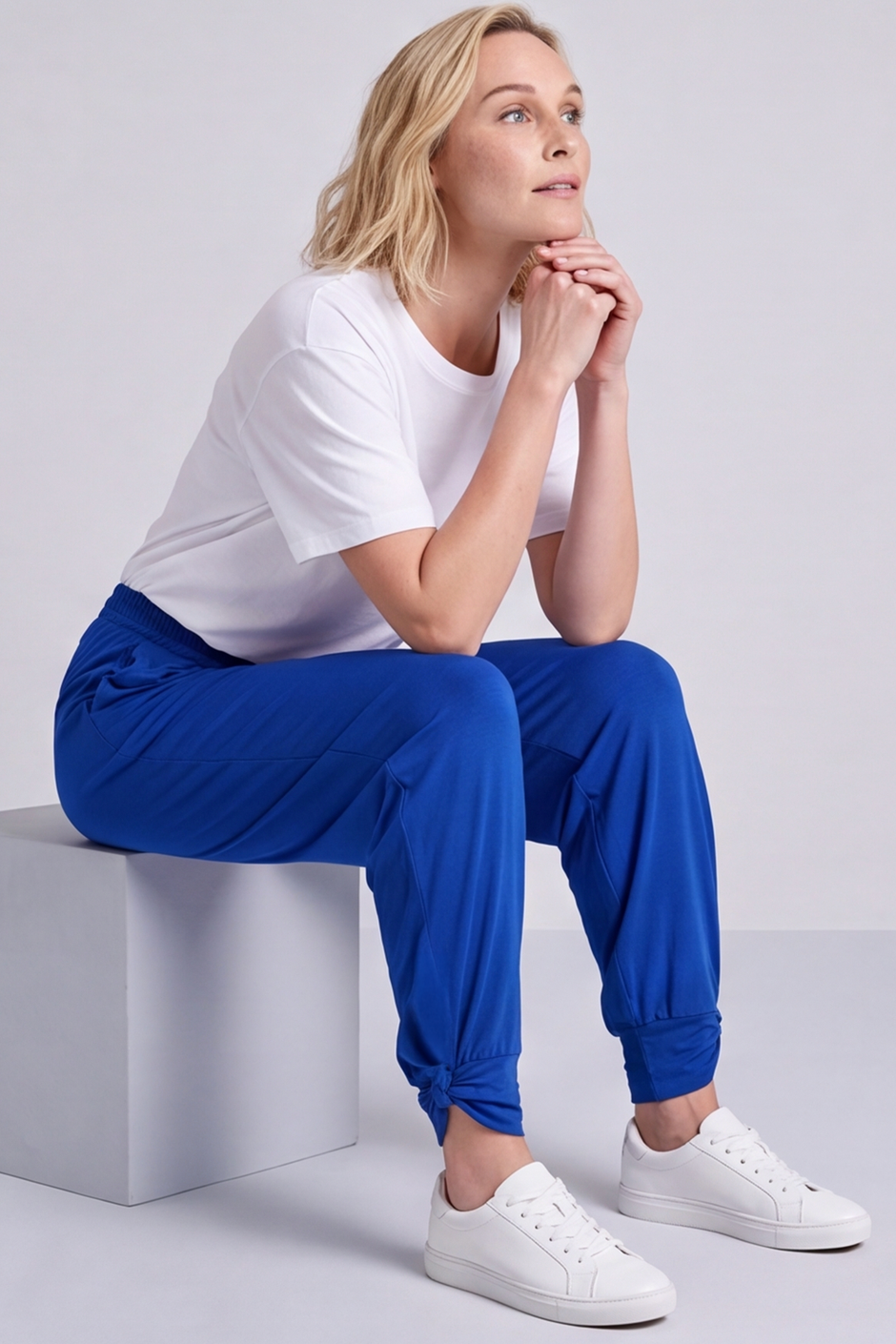 Jacinda Cotton Blue Trousers