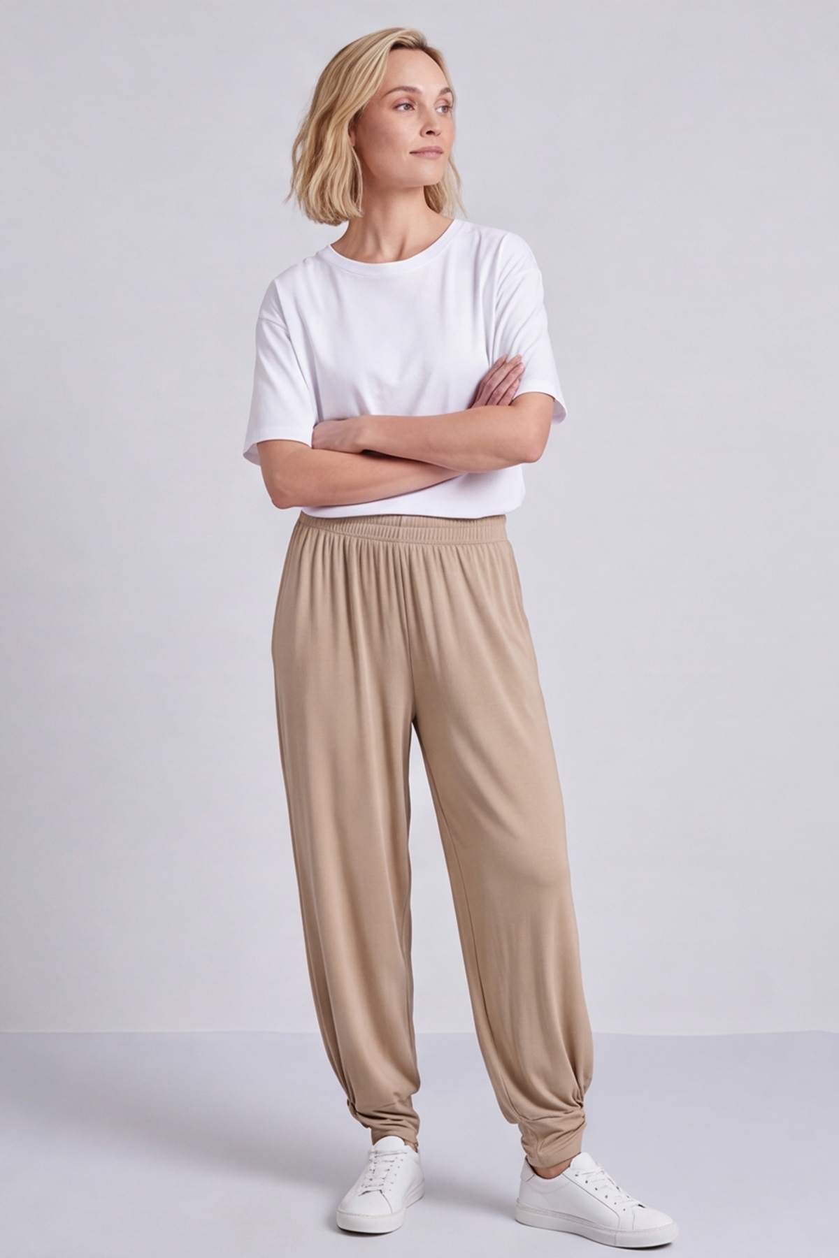 Jacinda Cotton Mocha Trousers