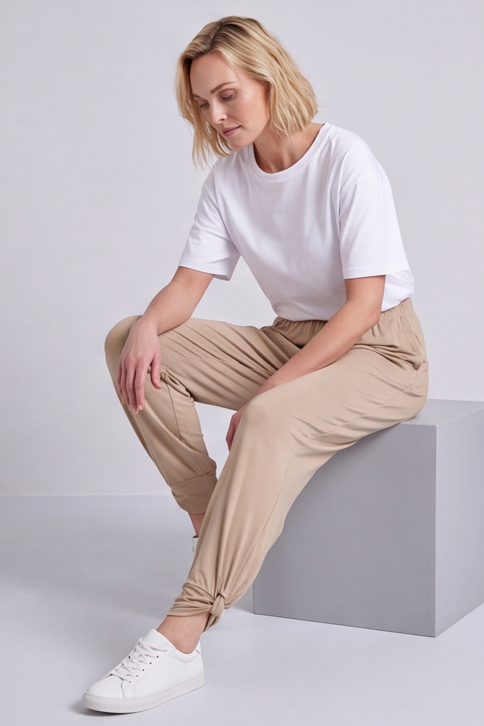 Jacinda Cotton Mocha Trousers