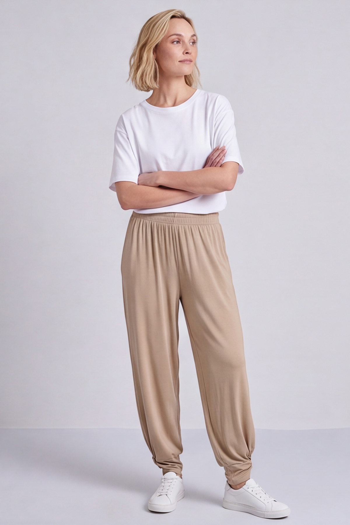 Jacinda Cotton Mocha Trousers