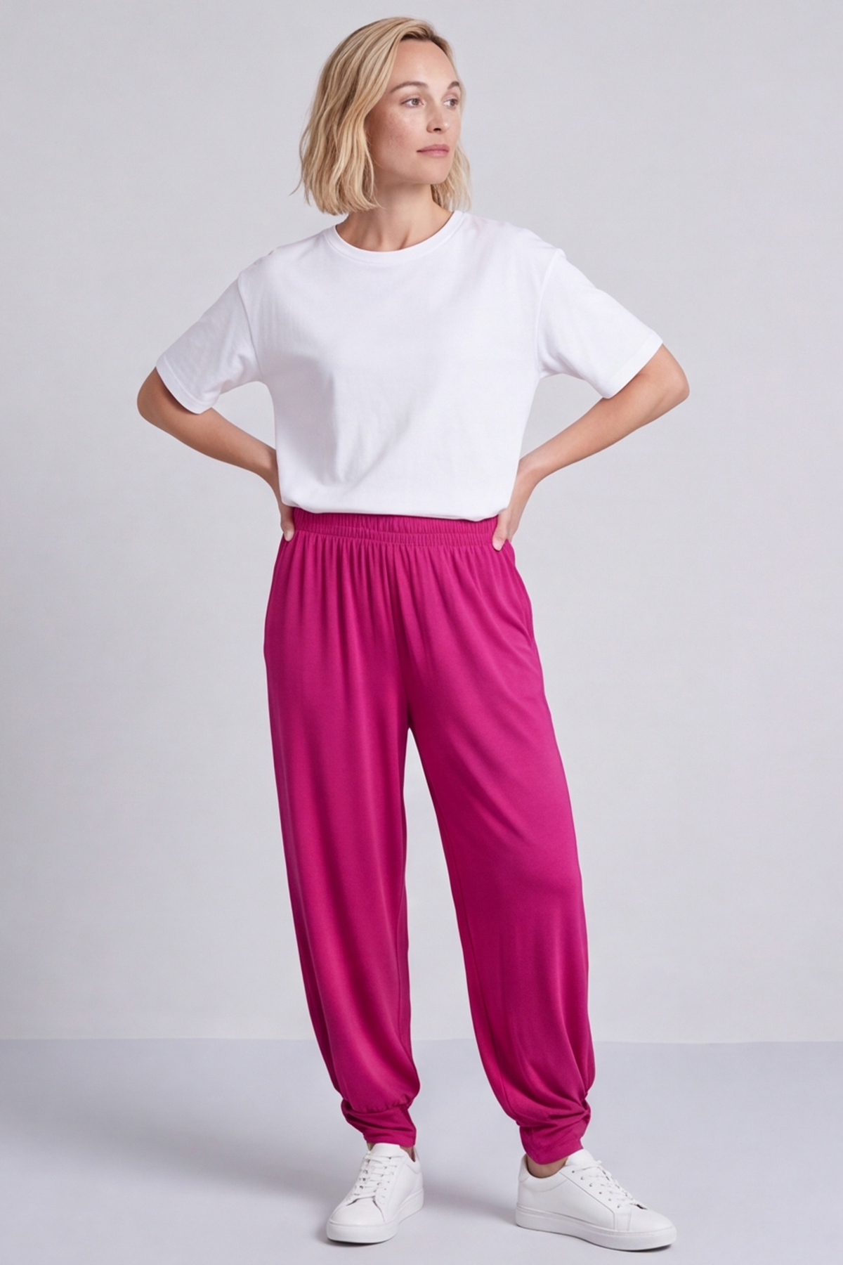Jacinda Cotton Pink Trousers