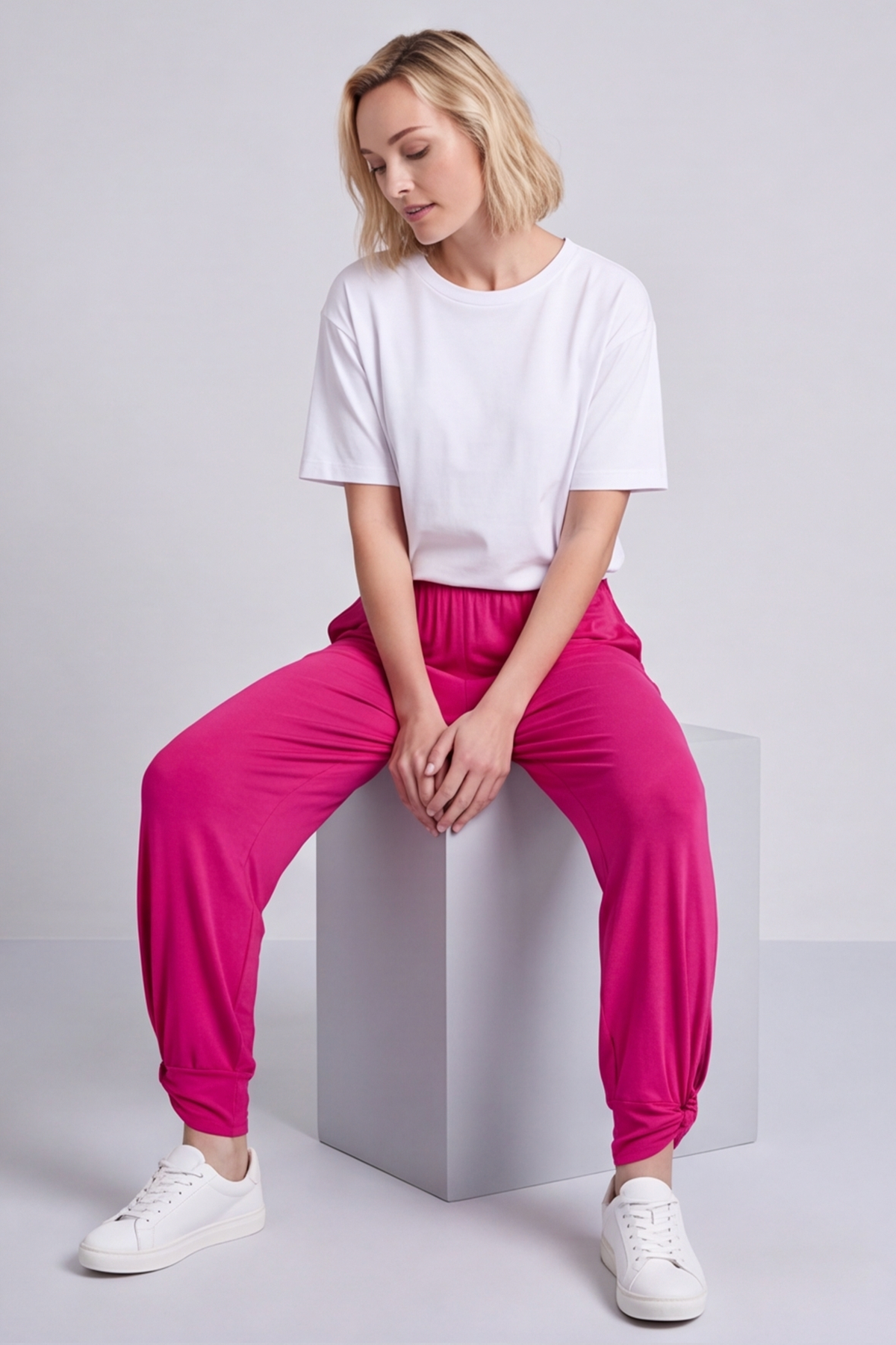 Jacinda Cotton Pink Trousers