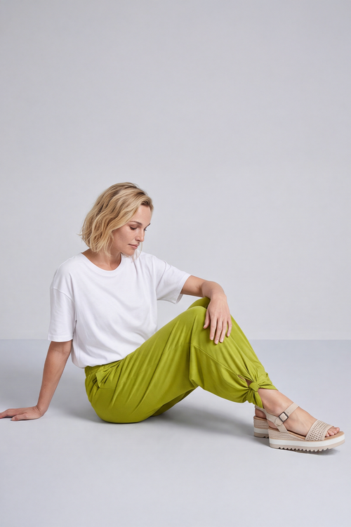 Jacinda Cotton Green trousers - Image 2