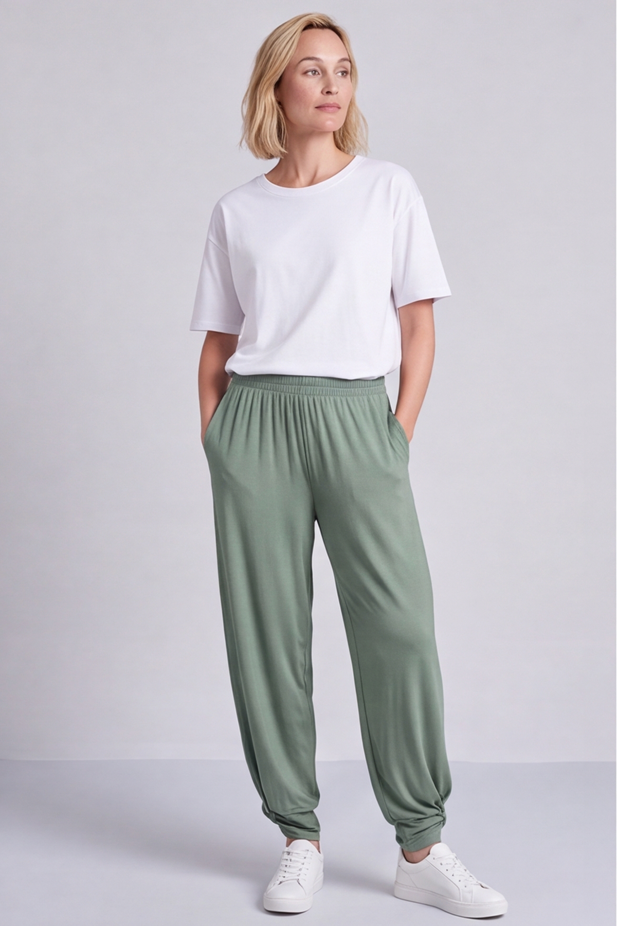 Jacinda Cotton Khaki Trousers