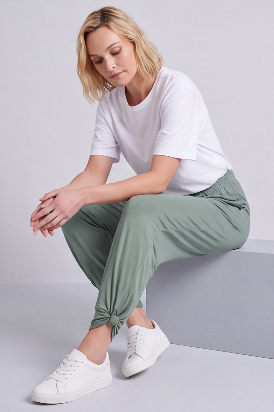 Jacinda Cotton Khaki Trousers