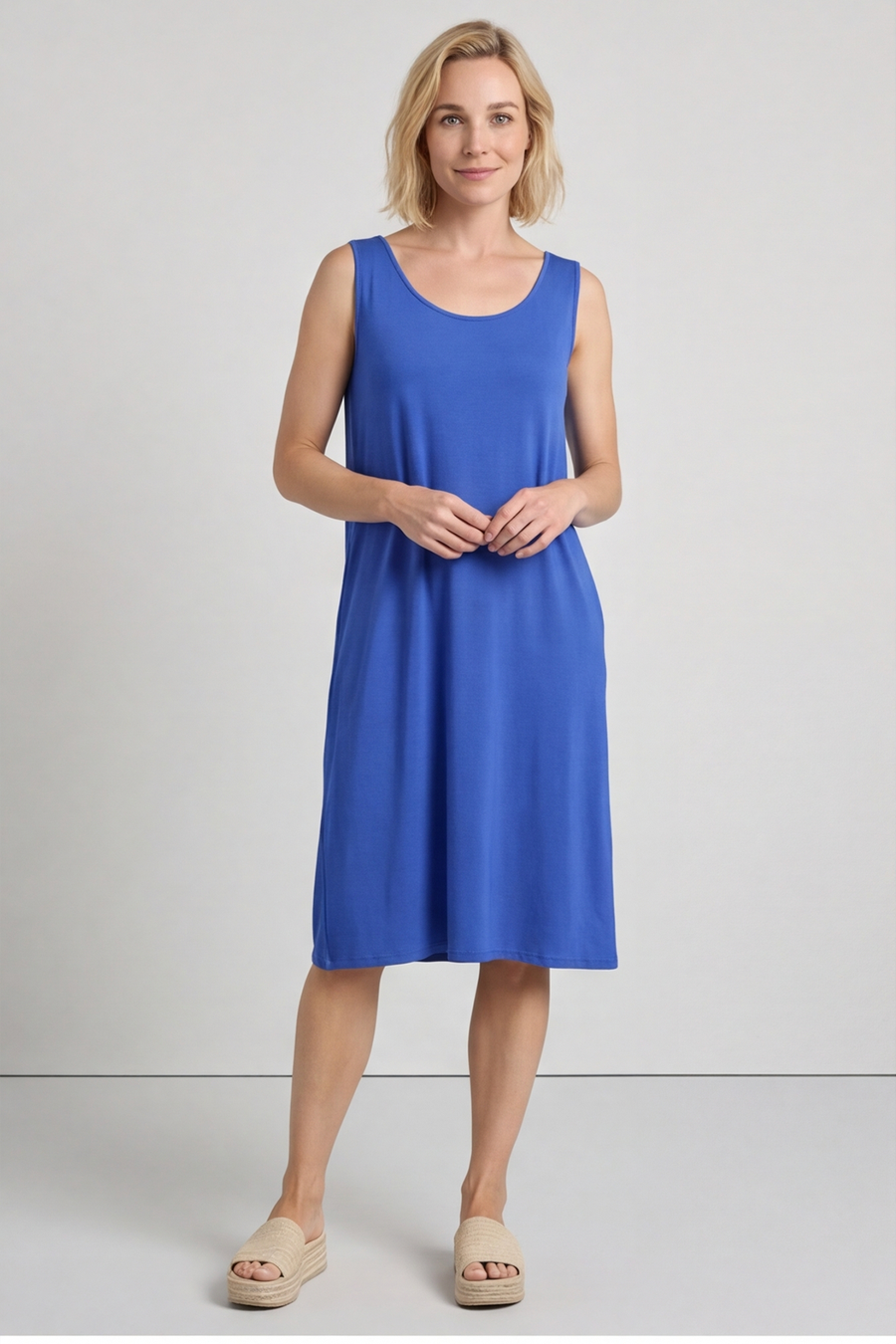 Brinda Sleeveless Dress Cobalt