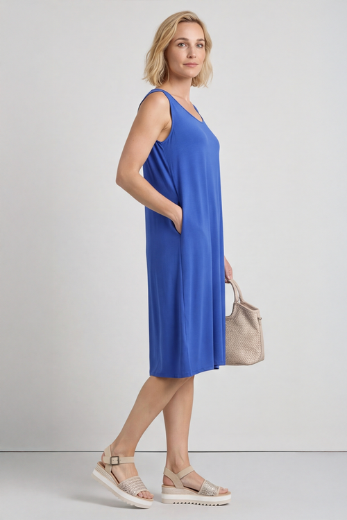 Brinda Sleeveless Dress Cobalt - Image 3