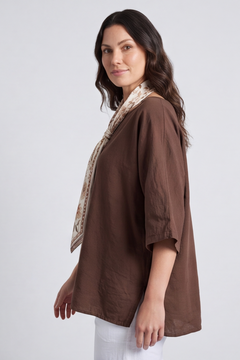 Lyra Cocoa Scarf Top