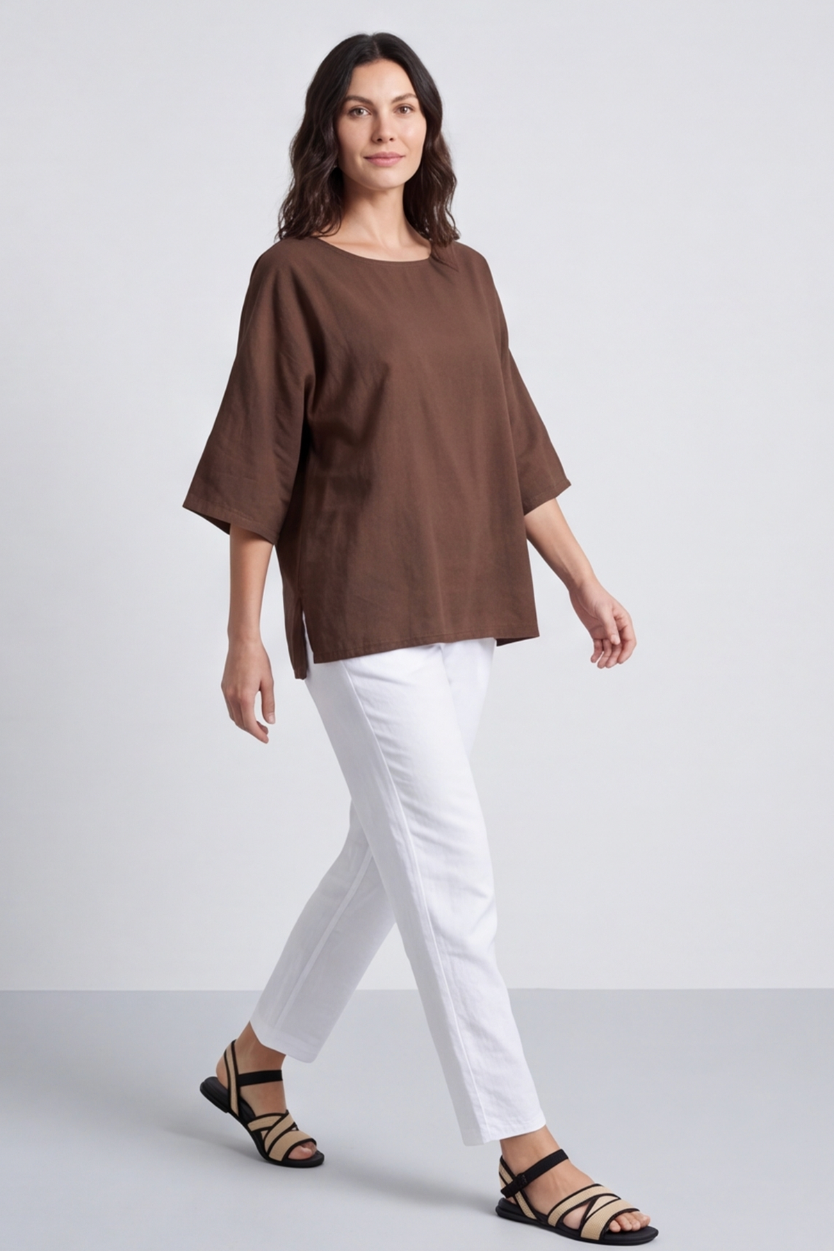 Lyra Cocoa Scarf Top