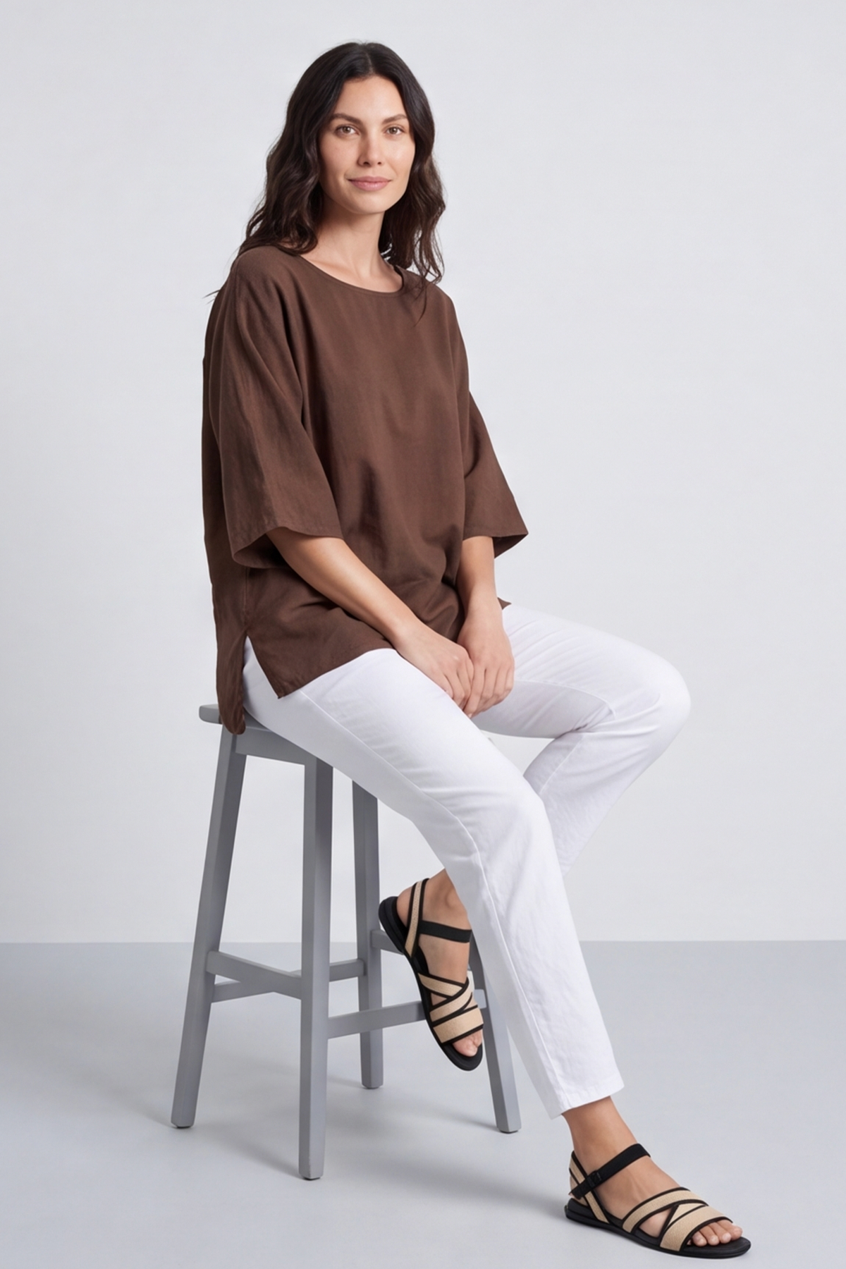 Lyra Cocoa Scarf Top