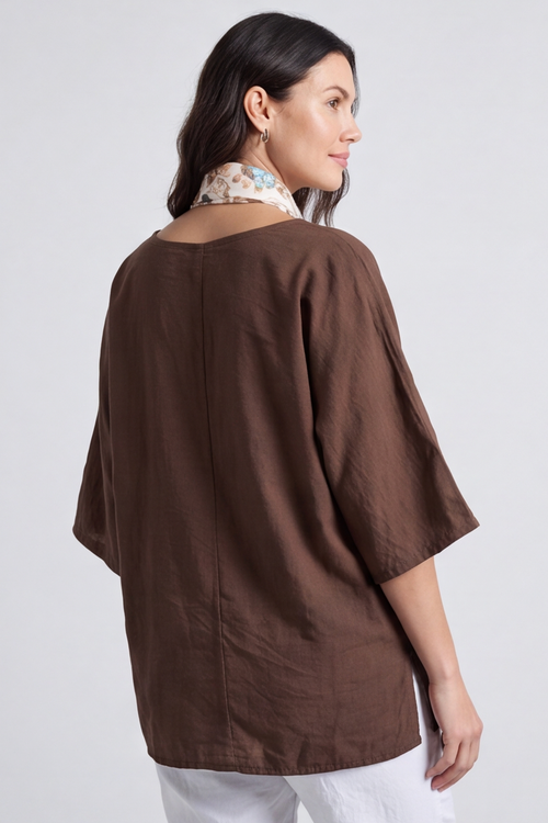 Lyra Cocoa Scarf Top - Image 4