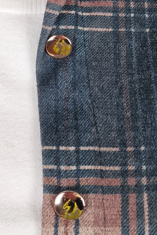 Calla Print Over Shirt Navy - Image 7