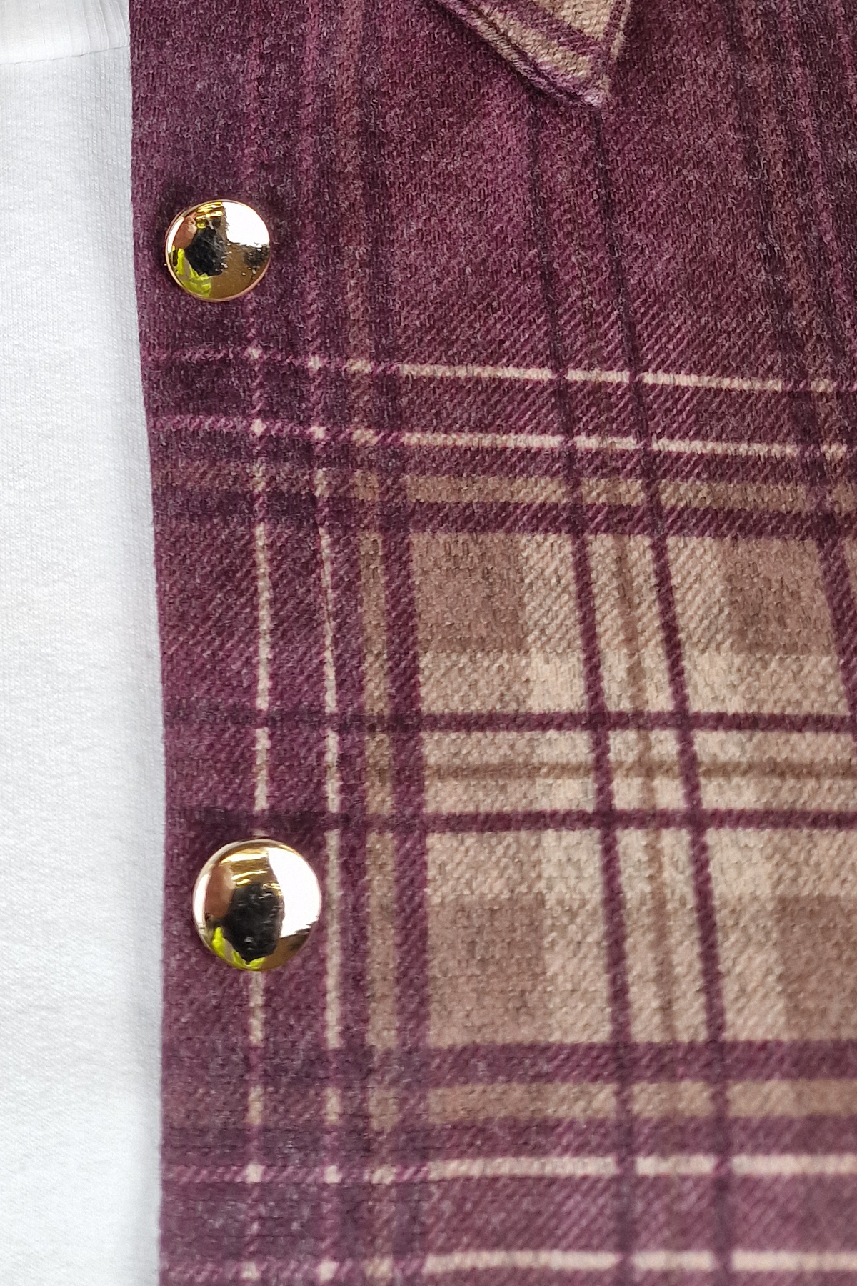 Calla Print Over Shirt Plum