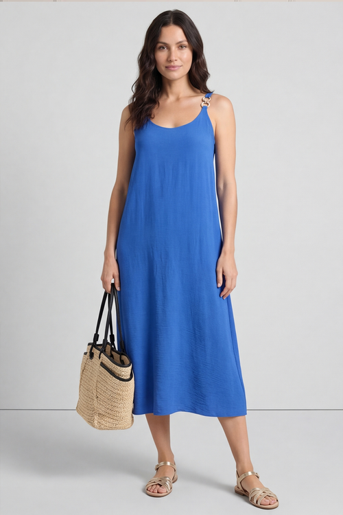 Camille Strap Dress Cobalt - Image 3