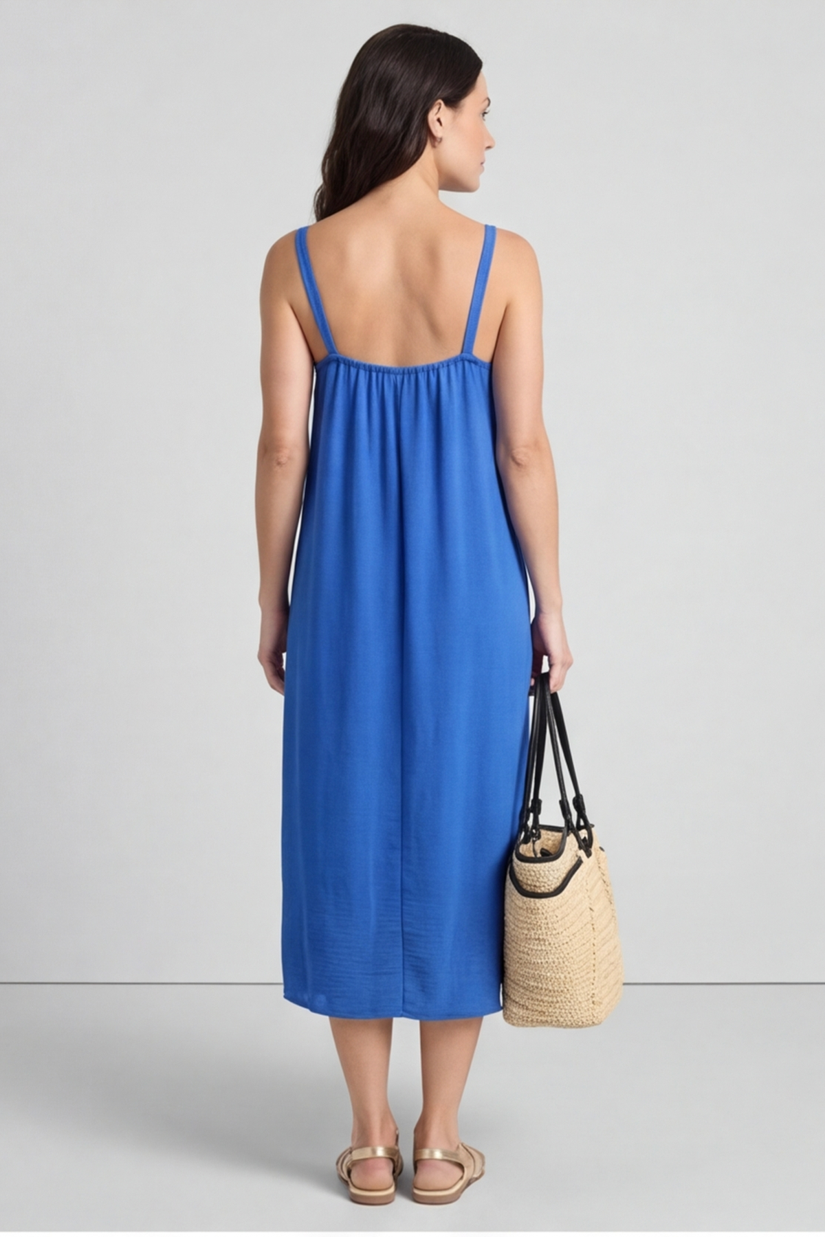 Camille Strap Dress Cobalt