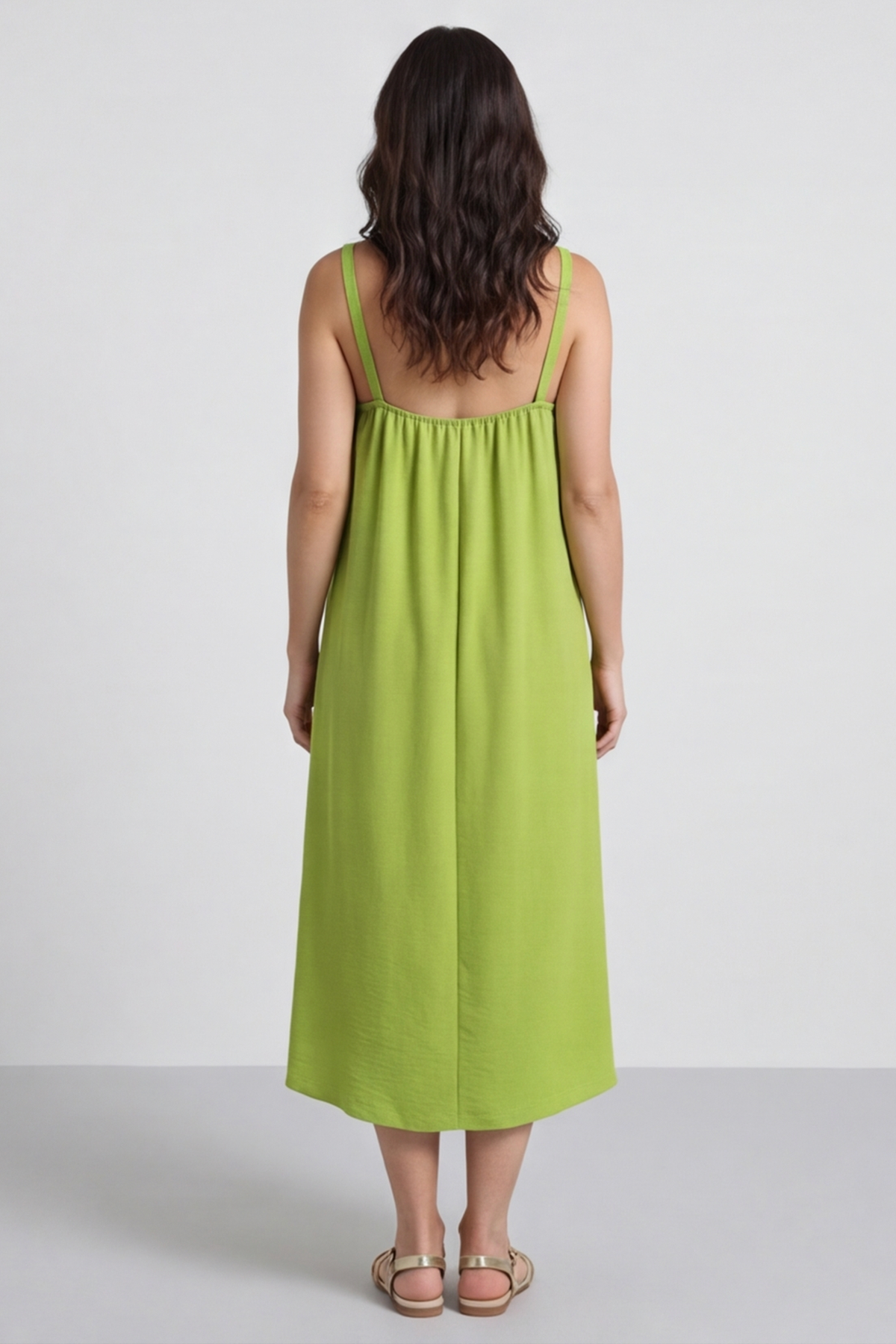 Camille Strap Dress Green