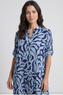 Carlyn Print Button Dress Blue