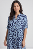 Carlyn Print Button Dress Blue