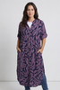 Carlyn Print Button Dress Purple