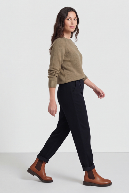 Carmella Needlecord Trousers Black - Image 6