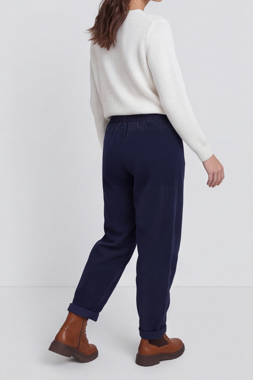 Carmella Needlecord Trousers Navy - Image 5