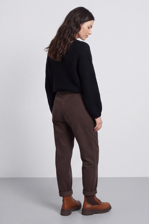 Carmella Needlecord Trousers Cocoa - Image 5