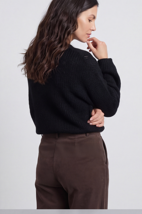 Carmella Needlecord Trousers Cocoa - Image 3