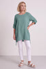 Casey Crinkle Cotton Top Green