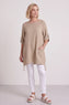Casey Crinkle Cotton Top Stone