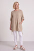 Casey Crinkle Cotton Top Stone