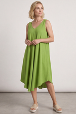 Charlene Sleeveless Dress Olive Olive - Charlene Sleeveless Dress Olive