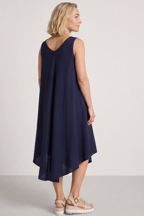 Charlene Sleeveless Dress Navy - Image 4