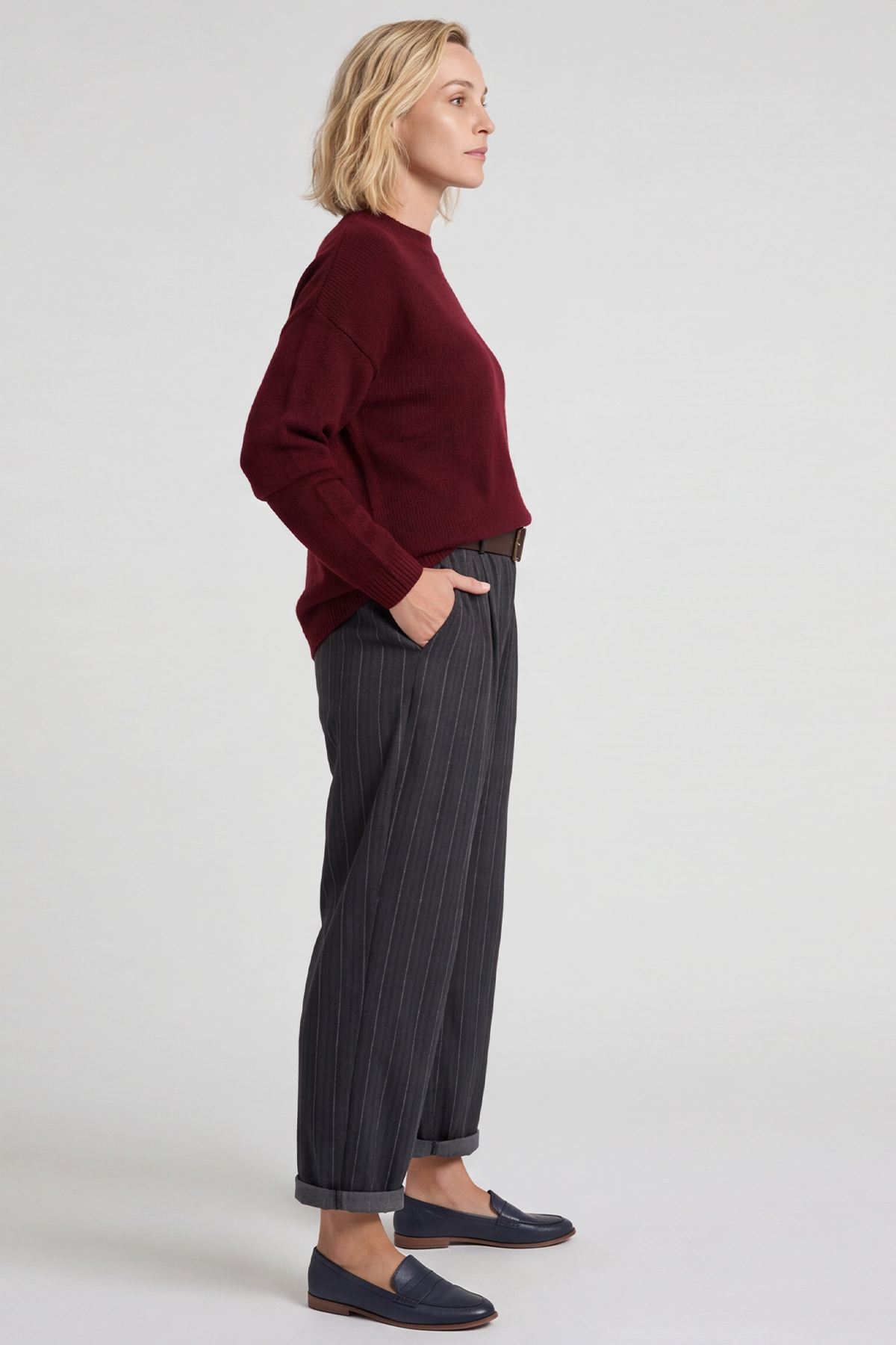 Charlie Belted Trousers Black