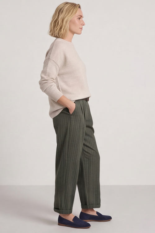 Charlie Belted Trousers Khaki - Image 6