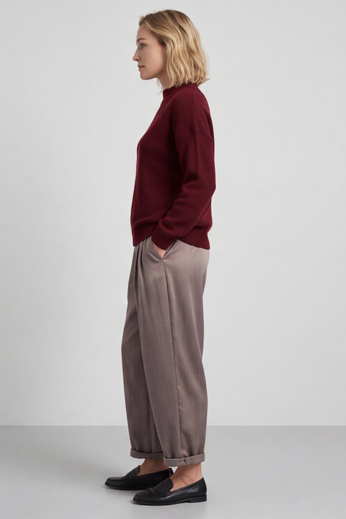 Charlie Belted Trousers Mocha - Image 3
