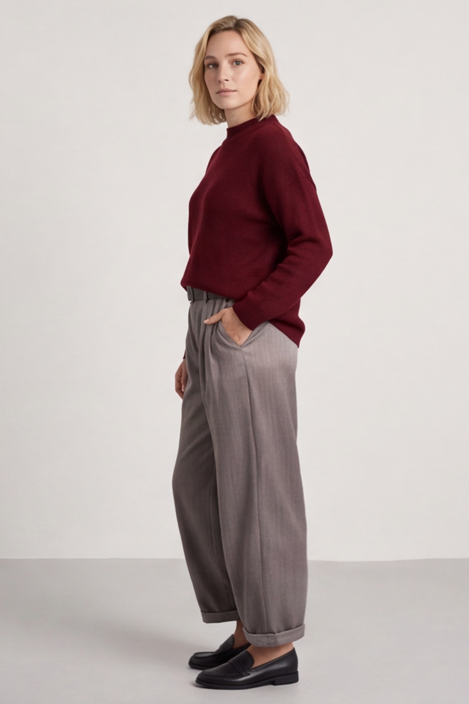 Charlie Belted Trousers Mocha