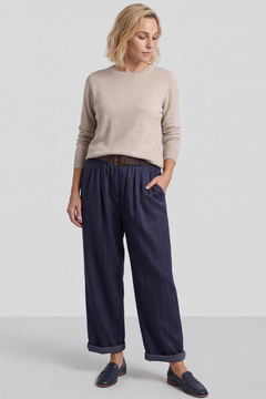 Charlie Belted Trousers Navy