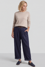 Charlie Belted Trousers Navy Navy - Charlie Belted Trousers Navy