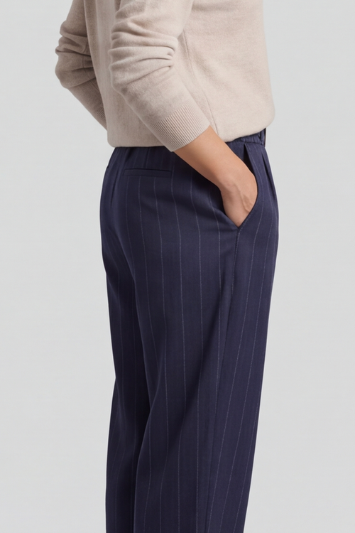 Charlie Belted Trousers Navy - Image 5