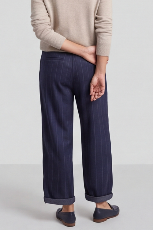 Charlie Belted Trousers Navy - Image 2