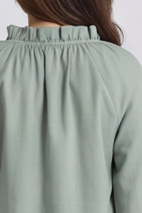Charmaine Linen Top Khaki - Image 3