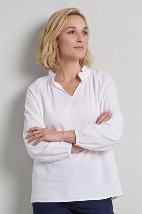 Charmaine Linen Top White - Image 3