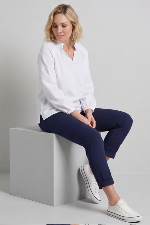 Charmaine Linen Top White - Image 4